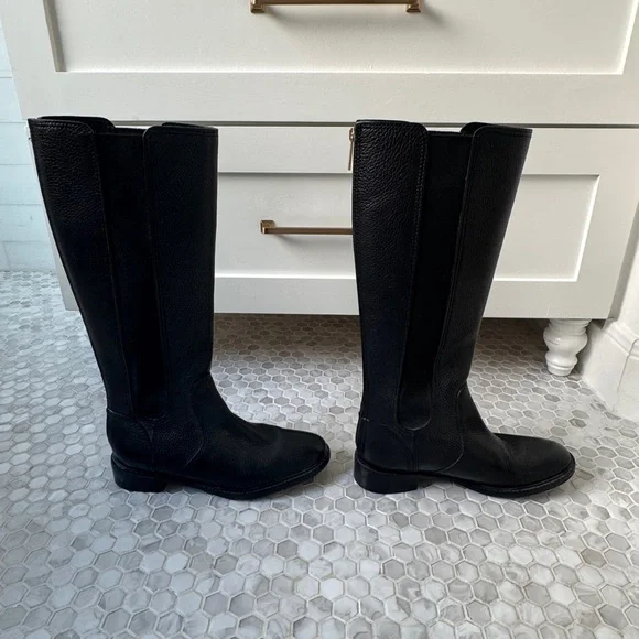 Tory Burch Black Christy Riding Boots - Picture 4 of 9